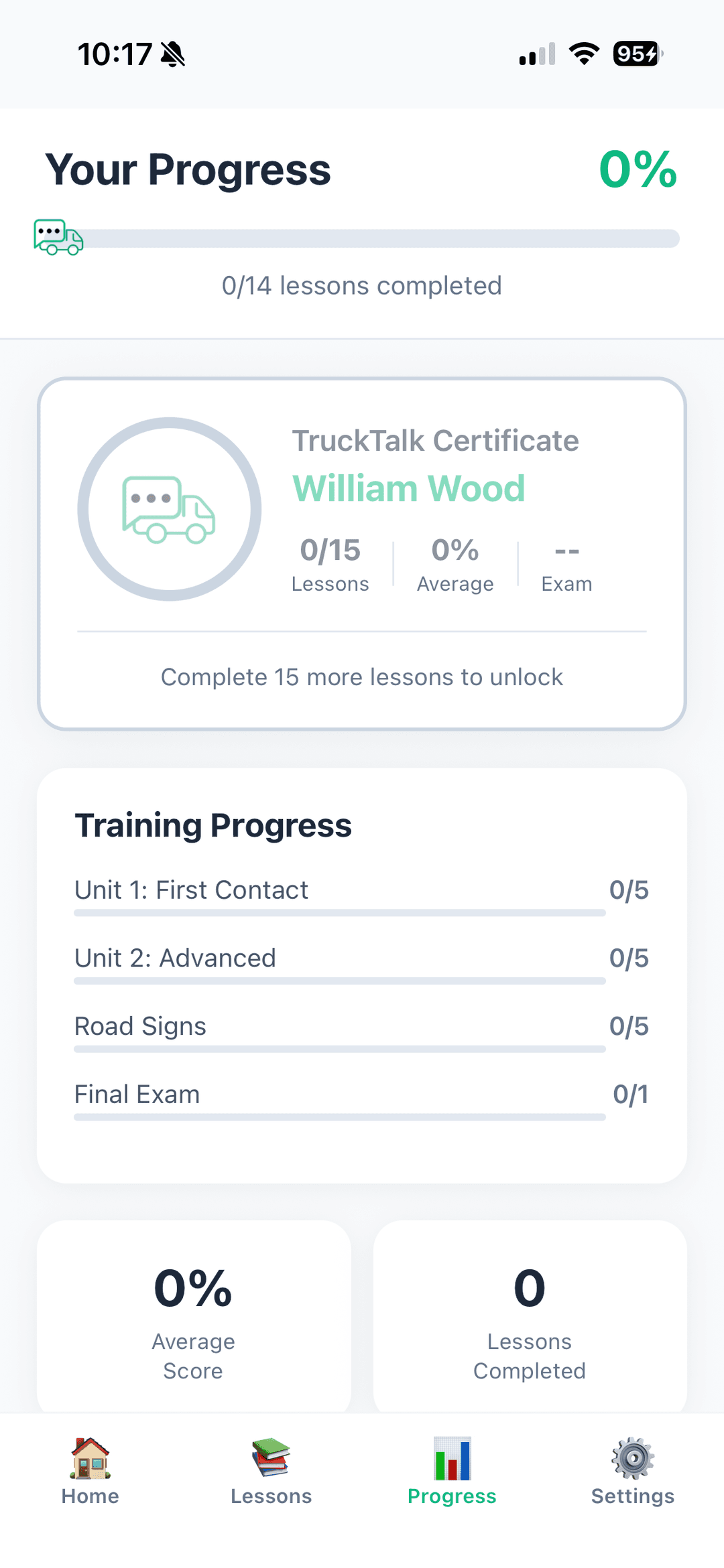 Progress tracking